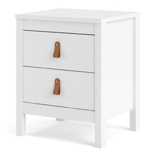 Load image into Gallery viewer, Barcelona Bedside Table 2 drawers in White