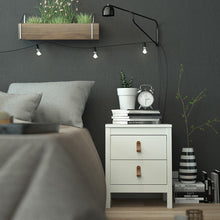 Load image into Gallery viewer, Barcelona Bedside Table 2 drawers in White