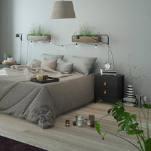 Load image into Gallery viewer, Barcelona Bedside Table 2 drawers in Matt Black