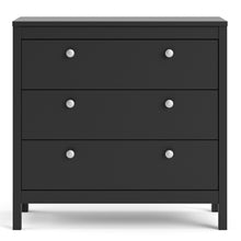 Load image into Gallery viewer, Madrid Chest 3 drawers in Matt Black