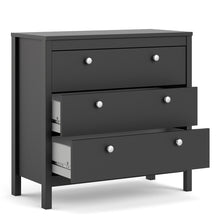 Load image into Gallery viewer, Madrid Chest 3 drawers in Matt Black