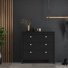 Load image into Gallery viewer, Madrid Chest 3 drawers in Matt Black