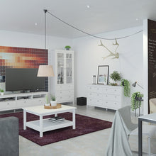 Load image into Gallery viewer, Madrid China cabinet 2 doors w/glass + 3 drawers in White