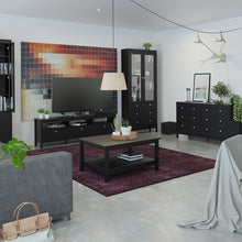 Load image into Gallery viewer, Madrid China cabinet 2 doors w/glass + 3 drawers in Matt Black