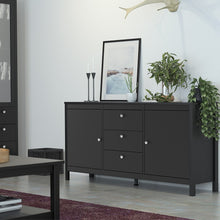 Load image into Gallery viewer, Madrid Sideboard 2 doors + 3 drawers in Matt Black