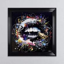 Load image into Gallery viewer, Black Lips Framed Wall Art