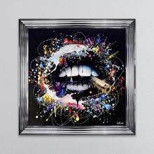 Load image into Gallery viewer, Black Lips Framed Wall Art