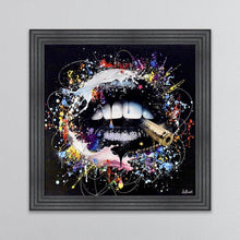 Load image into Gallery viewer, Black Lips Framed Wall Art