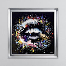 Load image into Gallery viewer, Black Lips Framed Wall Art