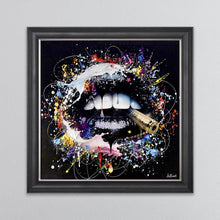 Load image into Gallery viewer, Black Lips Framed Wall Art