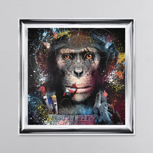 Load image into Gallery viewer, Colour Artist Monkey Framed Artwork 90*90cm