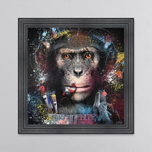 Load image into Gallery viewer, Colour Artist Monkey Framed Artwork 90*90cm