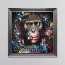 Load image into Gallery viewer, Colour Artist Monkey Framed Artwork 90*90cm