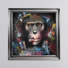 Load image into Gallery viewer, Colour Artist Monkey Framed Artwork 90*90cm