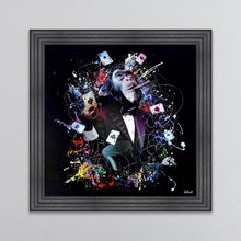 Load image into Gallery viewer, Colour Monkey Poker Framed Wall Art 90*90cm