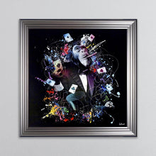 Load image into Gallery viewer, Colour Monkey Poker Framed Wall Art 90*90cm