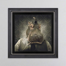 Load image into Gallery viewer, Hippo Framed Wall Art