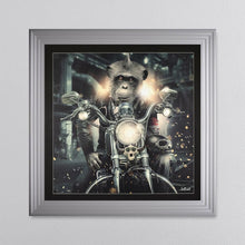 Load image into Gallery viewer, Motorbike Monkey Framed Wall Art 90*90cm