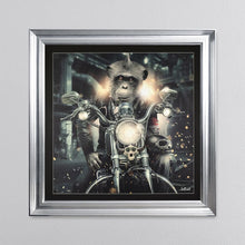 Load image into Gallery viewer, Motorbike Monkey Framed Wall Art 90*90cm