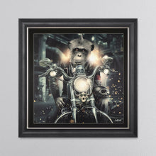 Load image into Gallery viewer, Motorbike Monkey Framed Wall Art 90*90cm