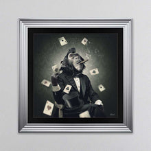 Load image into Gallery viewer, Monkey Poker Framed Wall Art