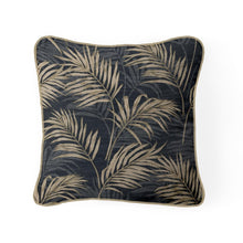 Load image into Gallery viewer, Black & Gold Lounge Palm Feather Filled Cushion 55*55cm