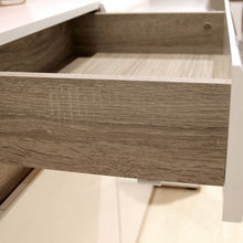 Load image into Gallery viewer, Chelsea Living Wide TV Unit in white with an Truffle Oak Trim