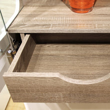 Load image into Gallery viewer, Chelsea Living Low Display Cabinet 109 cm wide in white with an Truffle Oak Trim