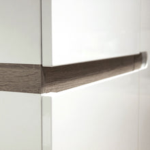 Load image into Gallery viewer, Chelsea Living 1 drawer 2 door sideboard in white with an Truffle Oak Trim