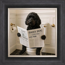 Load image into Gallery viewer, Dog on the Bog - Cockapoo Framed Wall Art
