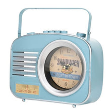 Load image into Gallery viewer, Metal Mantel Clock Retro Radio Design

