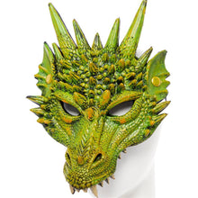 Load image into Gallery viewer, Green Dragon Half Mask
