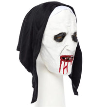 Load image into Gallery viewer, Halloween Nun Half Latex Mask &amp; Headpiece
