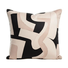 Load image into Gallery viewer, Abstract Latte &amp; Linen Velvet Cushion - 60 X 60cm
