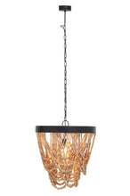 Load image into Gallery viewer, Lapiz Wood Bead Chandelier
