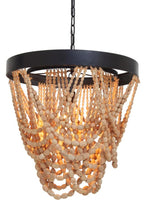 Load image into Gallery viewer, Lapiz Wood Bead Chandelier
