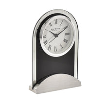 Load image into Gallery viewer, Decorative clock with black and silver design on a white background
