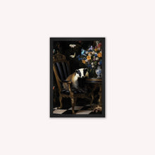 Load image into Gallery viewer, Luxury Velvet Art Print - Stately Home Curiosity Badger Framed Wall Art
