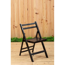 Load image into Gallery viewer, Beauport Black Wood Folding Chair
