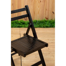 Load image into Gallery viewer, Beauport Black Wood Folding Chair
