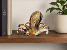 Load image into Gallery viewer, Brown Glass Octopus Paperweight Marine Ornament
