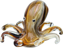 Load image into Gallery viewer, Brown Glass Octopus Paperweight Marine Ornament
