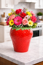 Load image into Gallery viewer, Ceramic Large Strawberry Vase
