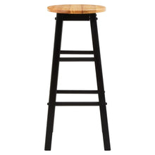 Load image into Gallery viewer, Chester Natural and Black Wood Bar Stool
