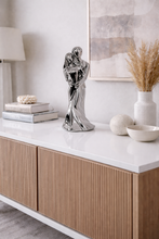 Load image into Gallery viewer, Chrome Ceramic Lovers Sculpture

