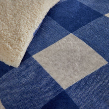 Load image into Gallery viewer, Cosy Theo Check Duvet Cover Set By Bedlam in Blue
