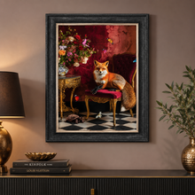 Load image into Gallery viewer, Curiosity Fox at the Stately Home Framed Wall Art
