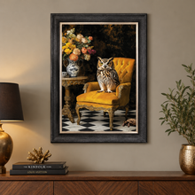 Load image into Gallery viewer, Curiosity Owl at the Stately Home Framed Wall Art
