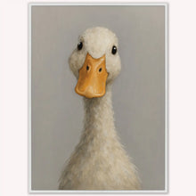 Load image into Gallery viewer, Framed artwork of a duck's head on a gray background
