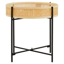 Load image into Gallery viewer, Depok Rattan Side Table With Metal Legs
